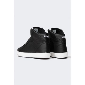 Pantofi sport high-top de piele ecologica