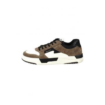 Pantofi sport low-cut cu garnituri de piele intoarsa