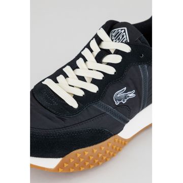 Pantofi sport low cut cu garnituri din piele intoarsa