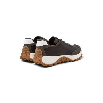 Pantofi sport low cut cu garnituri din piele intoarsa