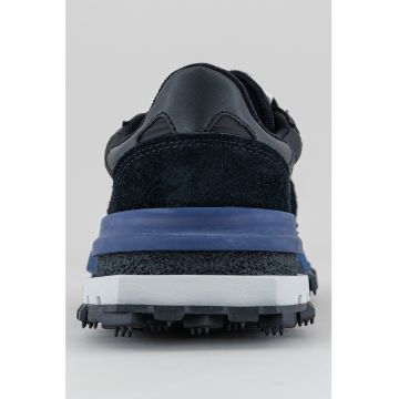Pantofi sport low cut cu garnituri din piele intoarsa si piele nabuc