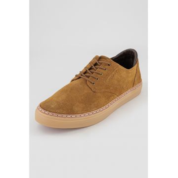 Pantofi sport low-cut de piele intoarsa