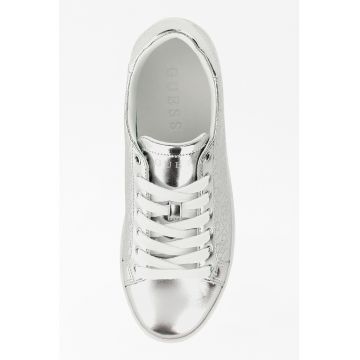 Pantofi sport low-top din piele ecologica cu monograma perforata Rosalia