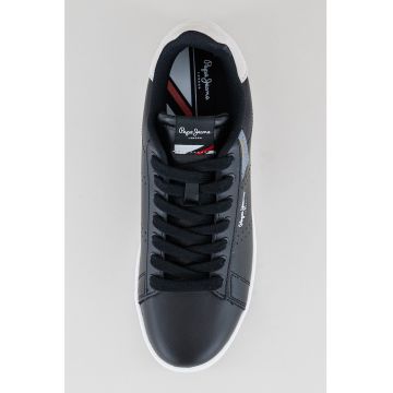 Pantofi sport low-top peliculizati cu garnitura de piele intoarsa pe partea din spate