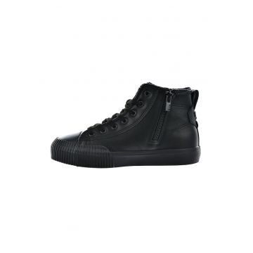 Pantofi sport mid-high de piele ecologica