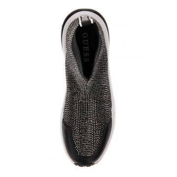 Pantofi sport slip-on cu aplicatii de strasuri
