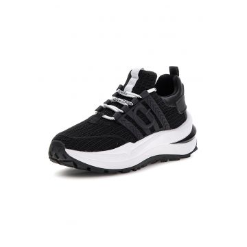 Pantofi sport wedge cu insertii din material sintetic