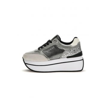 Pantofi sport wedge cu insertii stralucitoare Camrio
