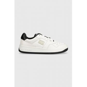 Tommy Jeans sneakers TJW RETRO BASKET ANIMAL PRINT culoarea alb, EN0EN02534