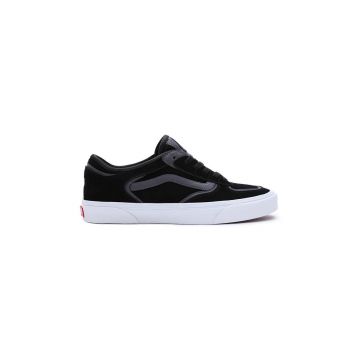 Vans tenisi din piele intoarsa Rowley Classic culoarea negru, VN0009QJKOU1