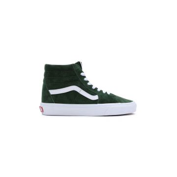 Vans tenisi din piele intoarsa SK8-Hi culoarea verde, VN0007NSBXU1