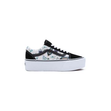 Vans tenisi Old Skool Stackform femei, culoarea negru, VN0009PZBML1