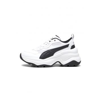 Pantofi sport Cilia demi-wedge - Alb/Negru