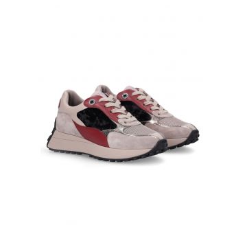 Pantofi sport cu detalii de piele intoarsa