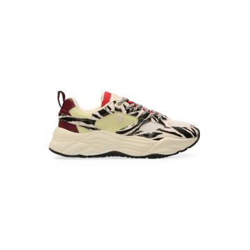 Pantofi sport cu garnituri de piele cu par scurt