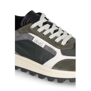 Pantofi sport cu insertii de piele intoarsa