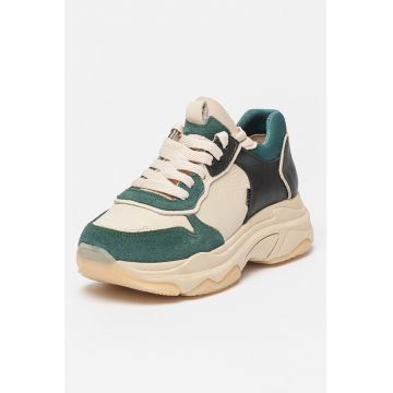 Pantofi sport cu insertii de piele si piele intoarsa Baisley