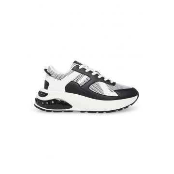 Pantofi sport de piele ecologica si material textil