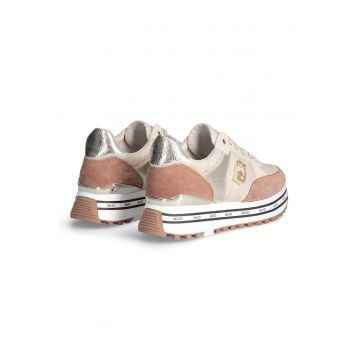 Pantofi sport de piele intoarsa cu logo