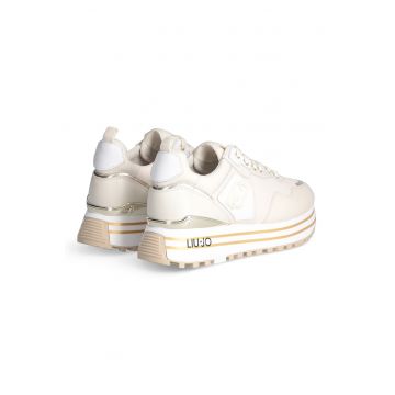 Pantofi sport de piele si piele ecologica cu logo