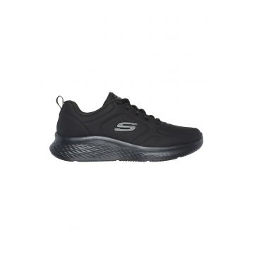 Pantofi sport din piele ecologica si material textil Skechlite