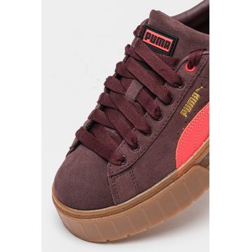 Pantofi sport din piele intoarsa cu talpa flatform Mayze Gum