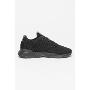 Pantofi sport din plasa tricotata cu insertii de piele