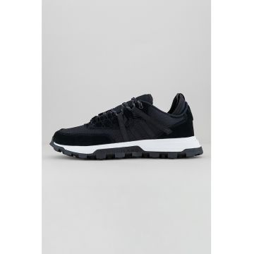 Pantofi sport low cut cu garnituri din piele intoarsa
