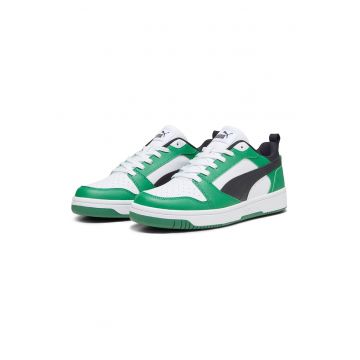 Pantofi sport low-cut de piele ecologica cu detalii perforate Rebound v6
