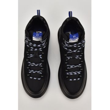 Pantofi sport mid-high cu detalii de piele