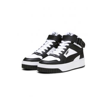 Pantofi sport mid-high de piele si piele ecologica cu banda velcro Carina Street