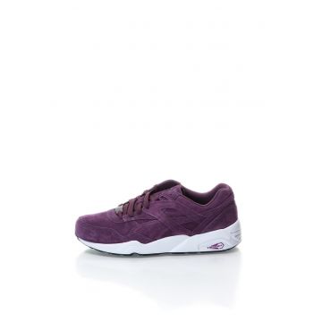 Pantofi sport violet pruna de piele intoarsa R698 Allover Suede