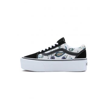 Tenisi cu insertii de piele intoarsa si piele Old Skool