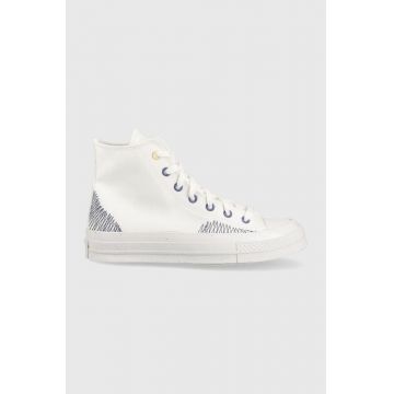 Converse teniși Chuck 70 femei, culoarea alb A00408C-WHITE