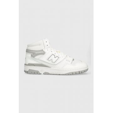 New Balance sneakers din piele BB650RVW culoarea alb