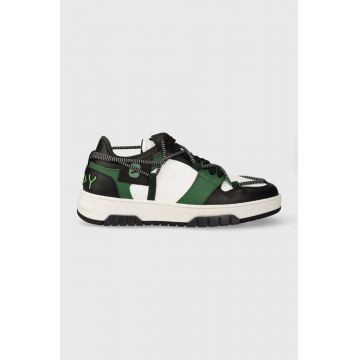 Off Play sneakers din piele SORRENTO culoarea verde, SORRENTO WHITE BLACK GREEN