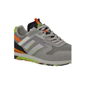 Pantofi sport cu garnituri de piele intoarsa