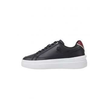 Pantofi sport de piele cu detaliu logo