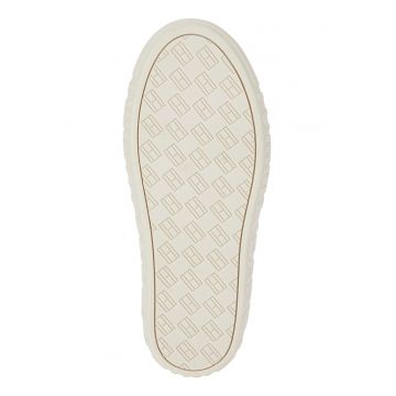 Pantofi sport de piele cu garnituri de blana sintetica