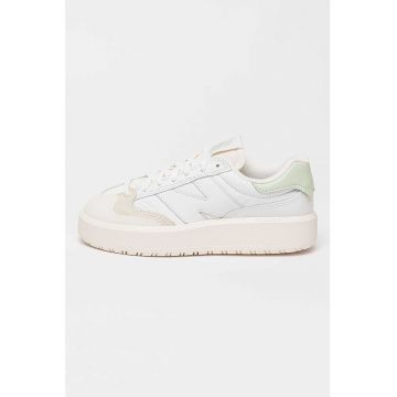 Pantofi sport de piele cu garnituri de piele intoarsa 302