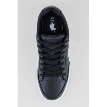 Pantofi sport de piele cu logo brodat