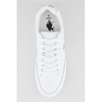 Pantofi sport de piele cu logo brodat