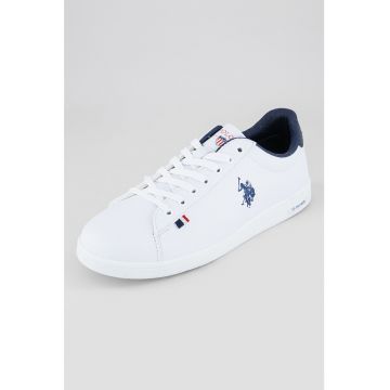 Pantofi sport de piele ecologica cu logo