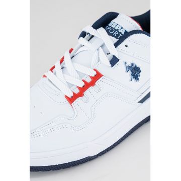Pantofi sport de piele ecologica cu model colorblock