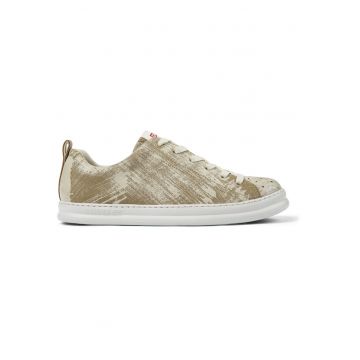 Pantofi sport din piele Runner Four - Gri/Bej