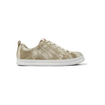 Pantofi sport din piele Runner Four - Gri/Bej