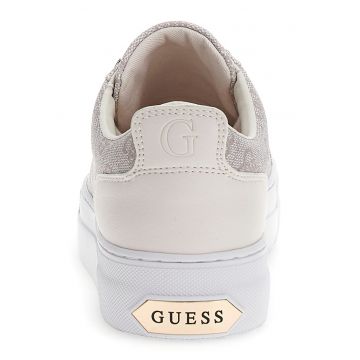 Pantofi sport flatform de piele ecologica cu model logo