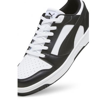 Pantofi sport low-cut de piele ecologica cu detalii perforate Rebound v6
