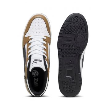 Pantofi sport low-cut de piele ecologica cu detalii perforate Rebound v6
