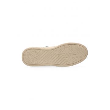 Pantofi sport low-cut de piele si piele intoarsa